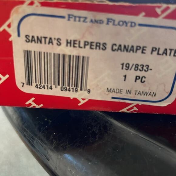 Holiday - Santa’s helper canapé plate Fitz & Floyd - Picture 5 of 5